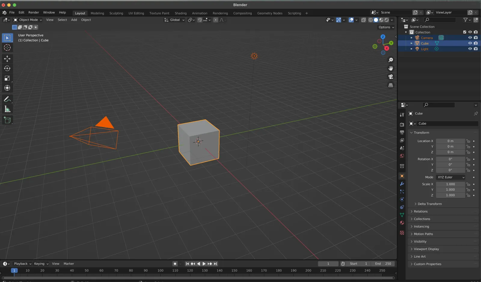 Blender import dialog