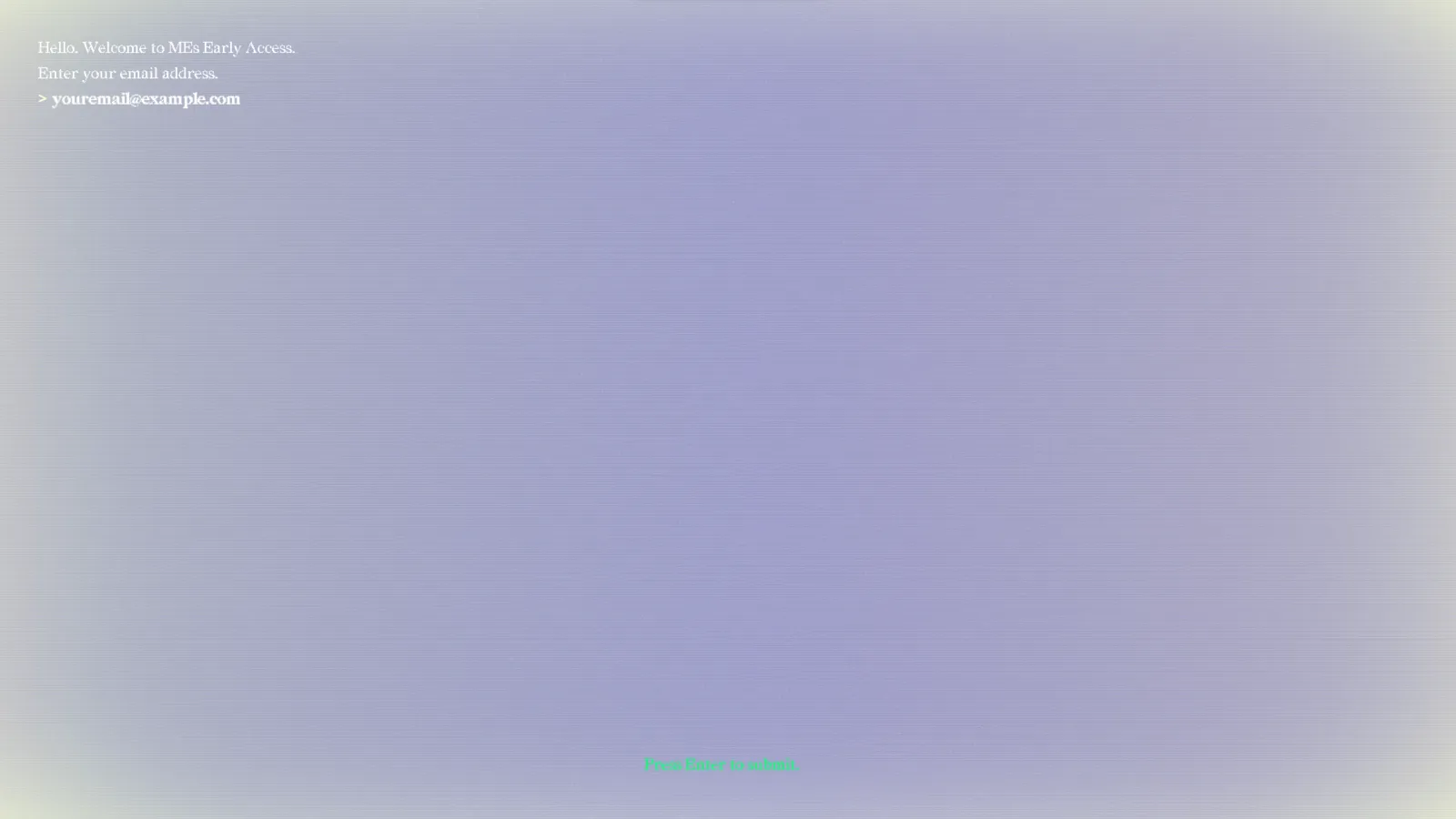 MEs email login screen