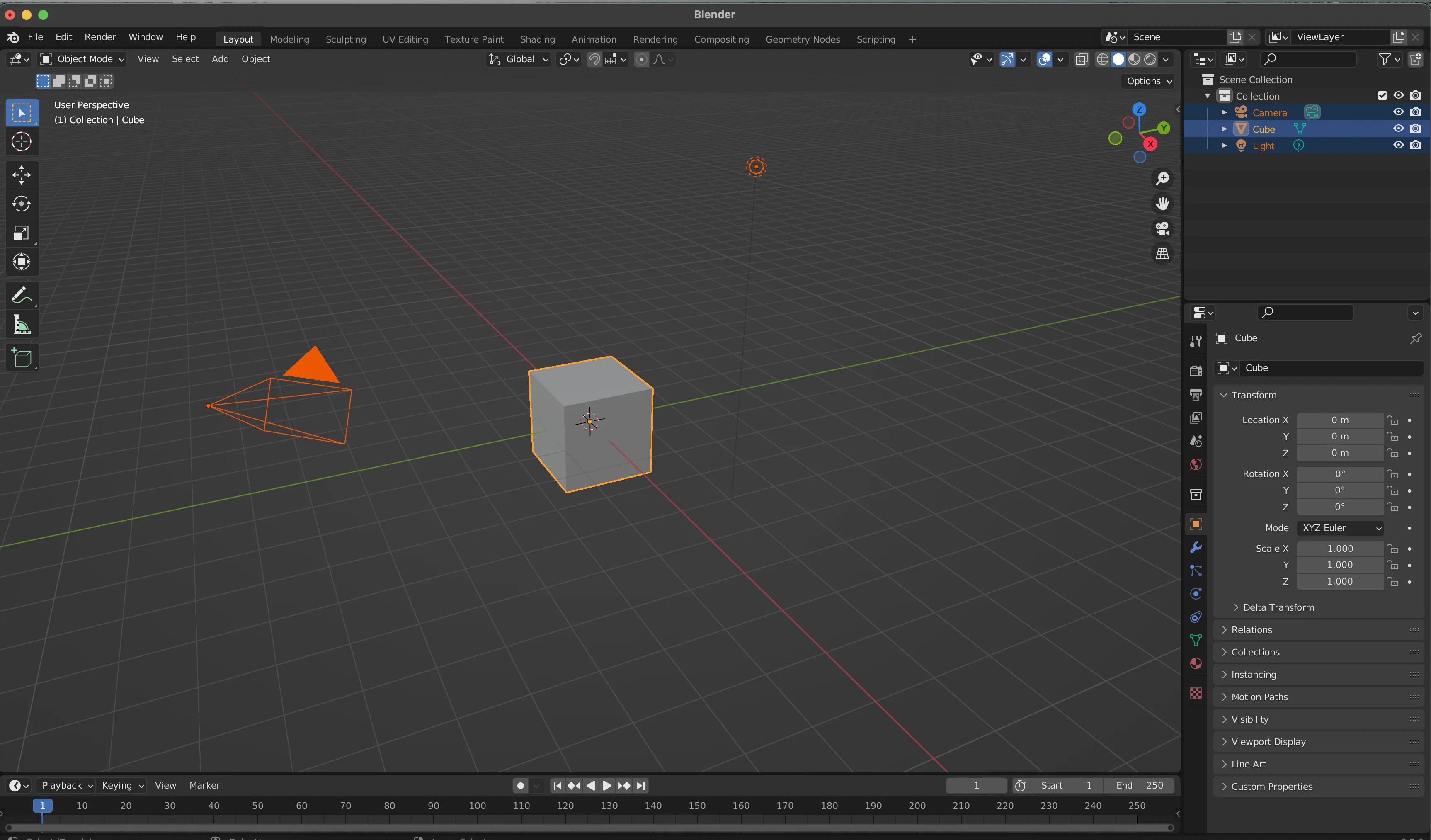 Blender import dialog